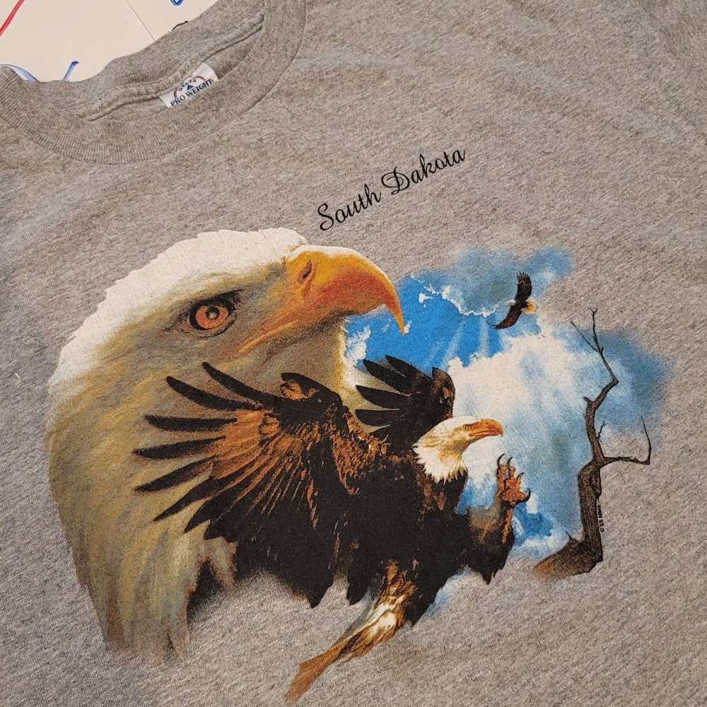 Vintage Y2k South Dakota Eagle T Shirt XL